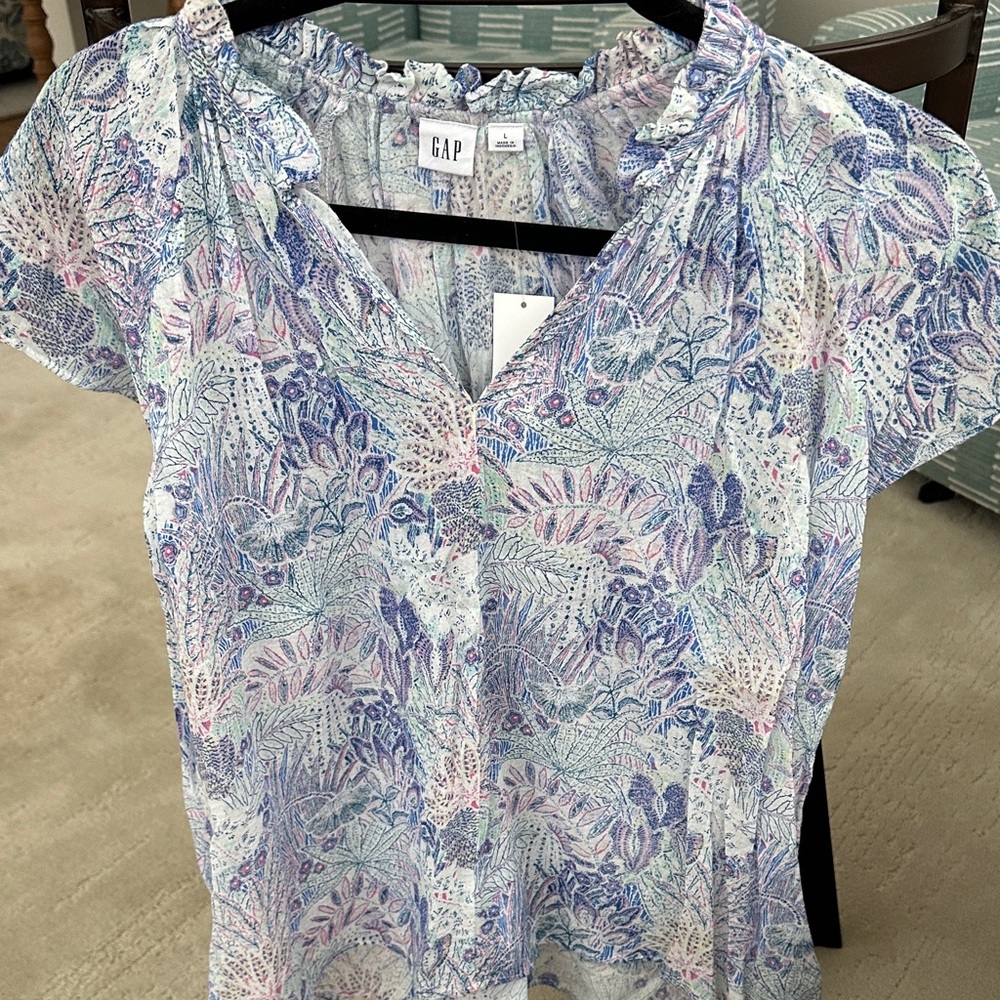 BRAND NEW WITH TAGS! GAP Women's Multicolor Floral Blouse